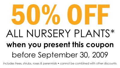 50% OFF All Nursery Plants Coupon