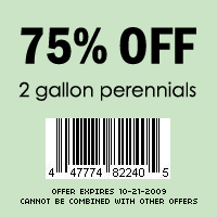 75% OFF 2 gallon perennials