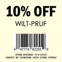 10% OFF WILT-PRUF coupon