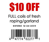 $10 OFF full coils of fresh roping