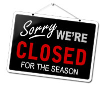 Closed for the Season Sign