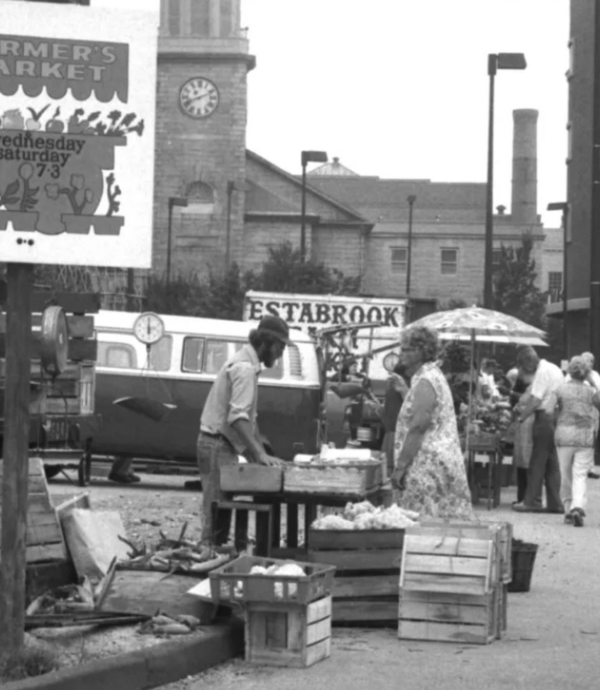 Estabrook's selling produce from a van at the Portland Farmers' Market