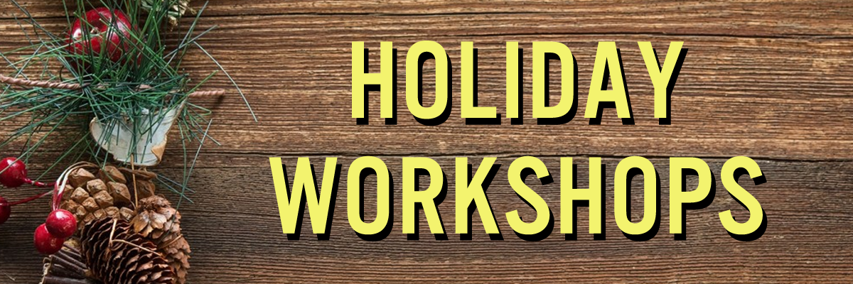 Guests creating seasonal garden projects at an Estabrook's workshop