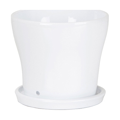 Easy Planter att Saucer - Alaska White