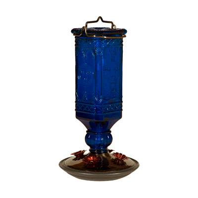 Woodstream Antique Bottle Hummingbird Feeder - Cobalt Blue