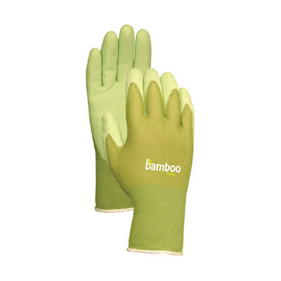 Glove - Bamboo with Rubber Palm Green