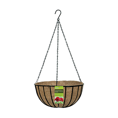 Gardman Hanging Grow Basket with Liner - Black