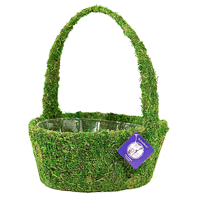 Basket - Moss Round Handle