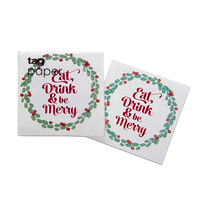 Cocktail Napkin - Be Merry