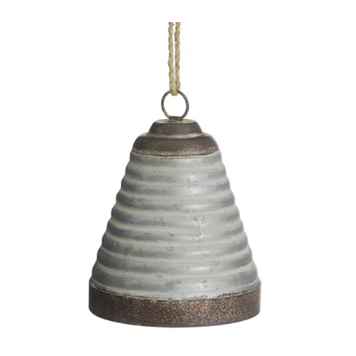 Ornament - Bell, Antique Silver