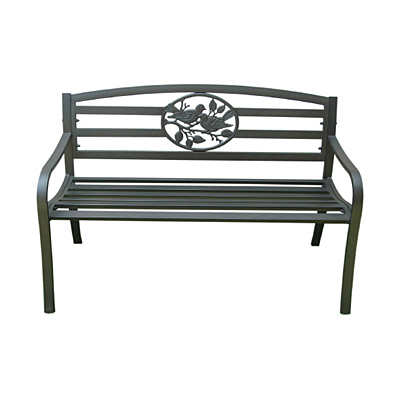 Bench - Steel Park with Bird Design