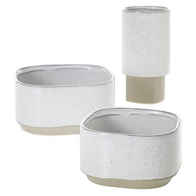 Planter - Low Blakely Collection - White