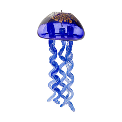 Wind Chime - Jellyfish, Blue with Gold