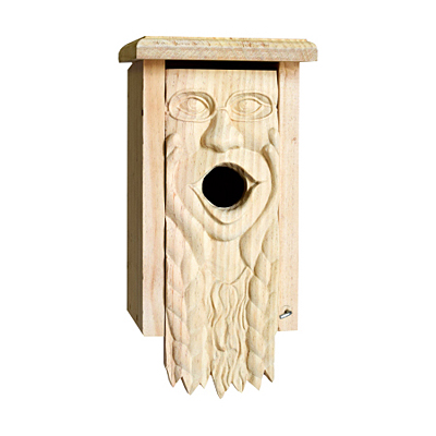 Carved Bluebird House - Mother Earth