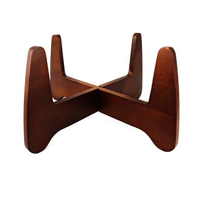 Plant Stand - Boomerang Wood Dark Brown