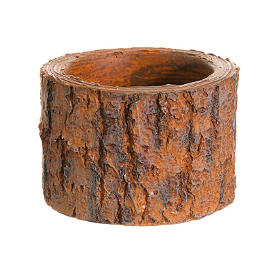 Pot - Poly Resin Brown Bark