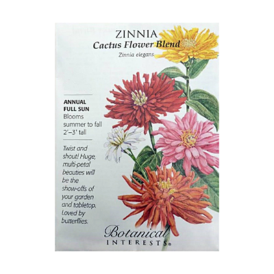 Seeds - BI Zinnia Cactus Flower Blend