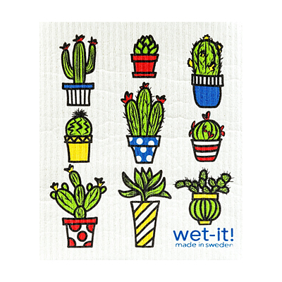 Swedish Dish Cloth - Cactus Pots