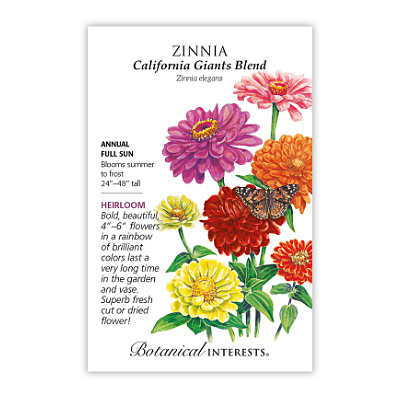 Seeds - BI Zinnia California Giants