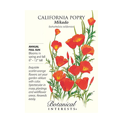 Seeds - BI Poppy California Mikado