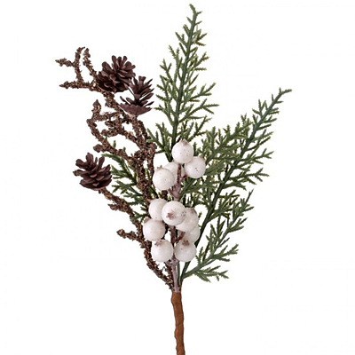 Pick - Cedar/Cone/Berry Natural/White