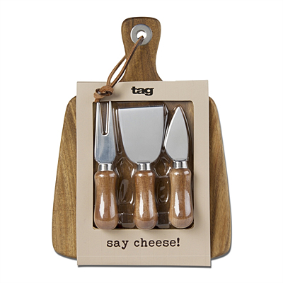 Board - Paddle & Cheese Utensil Set