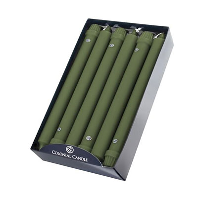 Colonial Candle Classic Taper - Moss Green