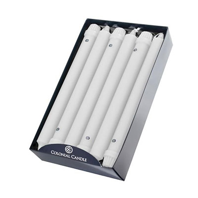 Colonial Candle Classic Taper - White