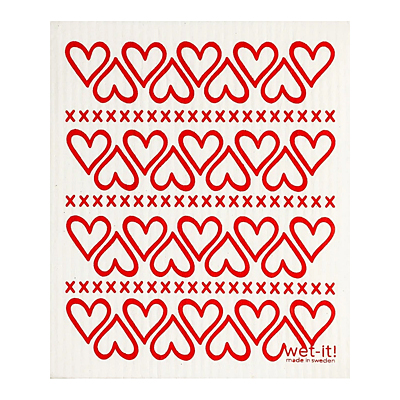 Swedish Dish Cloth - Hearts