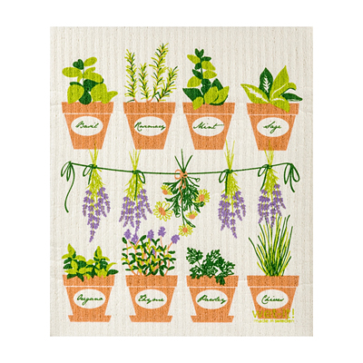 Swedish Dish Cloth - Herbs