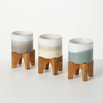 Coastal Serene Pot on Stand