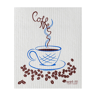 Swedish Dish Cloth - Coffee Time
