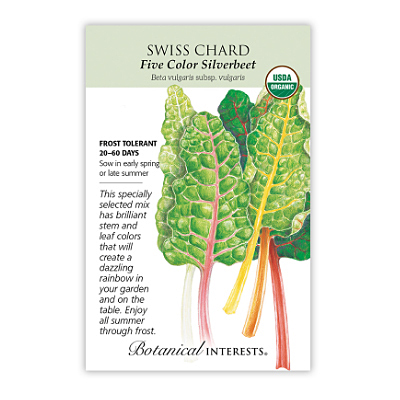 Seeds - BI Swiss Chard Five Color Silverbeet Org