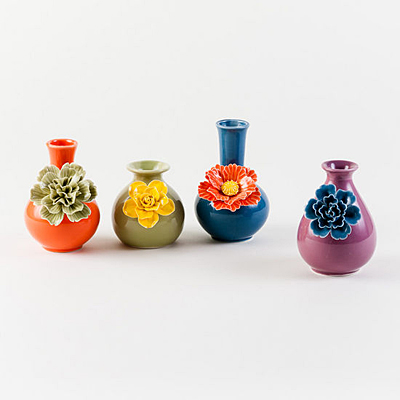 Colored Vase with Flower