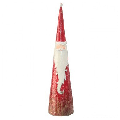 Resin Country Cone Santa - Red/White