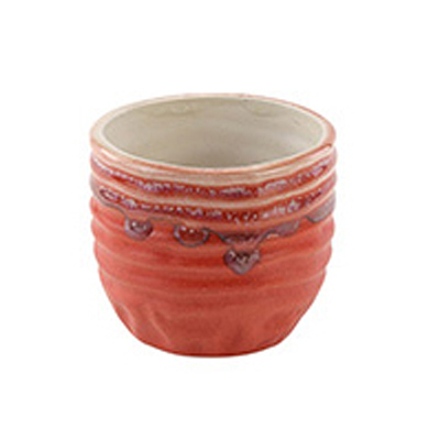Coral Drip Glaze Planter