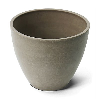 Round Curved Planter - Taupe