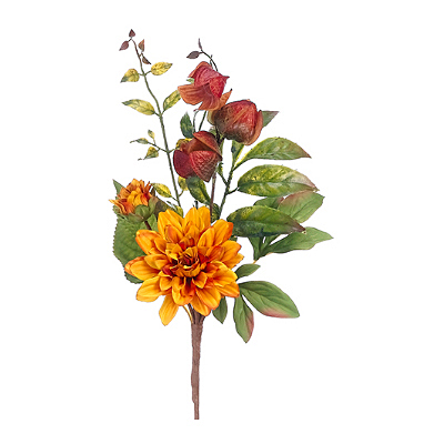 Pick - Dahlia, Chinese Lantern Yellow/Rust