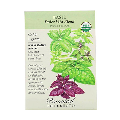 Seeds - BI Basil Dolce Vita Blend Org