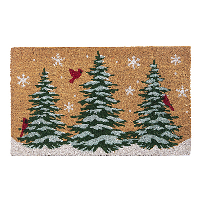 Doormat - Cardinal in Winter Forest