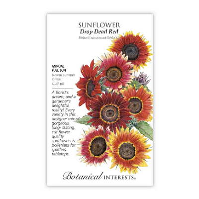 Seeds - BI Sunflower Drop Dead Red