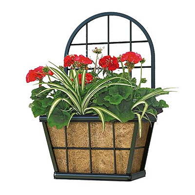 Modern Farmhouse Wall Planter - Black