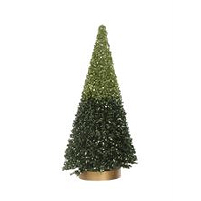 Faux Tree with Glitter, Green