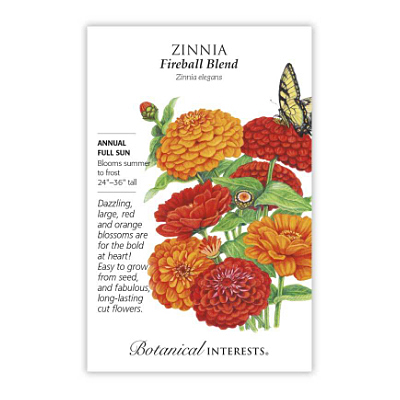 Seeds - BI Zinnia Fireball Blend