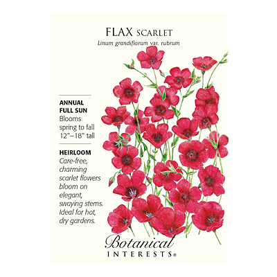 Seeds - BI Flax Scarlet
