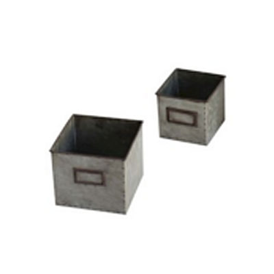 Planter - Antique Galvanized Square