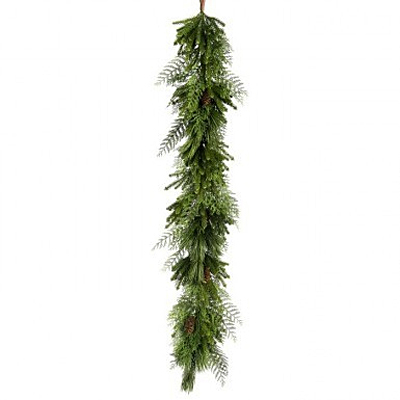 Garland - Deluxe Mixed Pine/Cedar with Cone