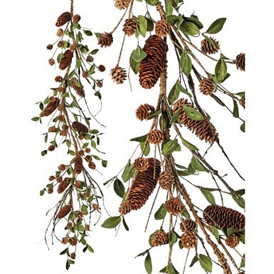 Garland - Laurel Leaf Mixed Pine Cone