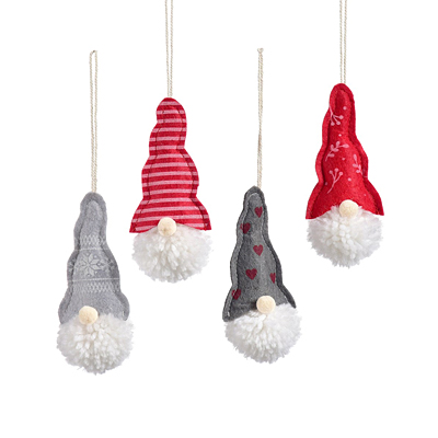 Santa Gnome Head Ornament