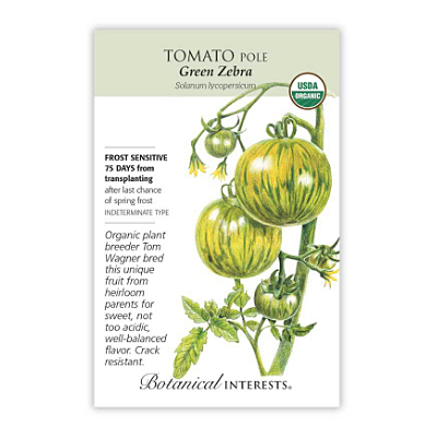 Seeds - BI Tomato Pole Green Zebra Org